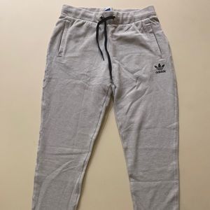 NWOT Grey Adidas Joggers with logo detail